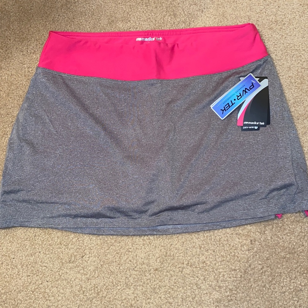 Marika Tek Gray and Pink Skort Size L